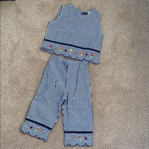 POGO CLUB Girls 3T Navy Blue Matching Set EUC